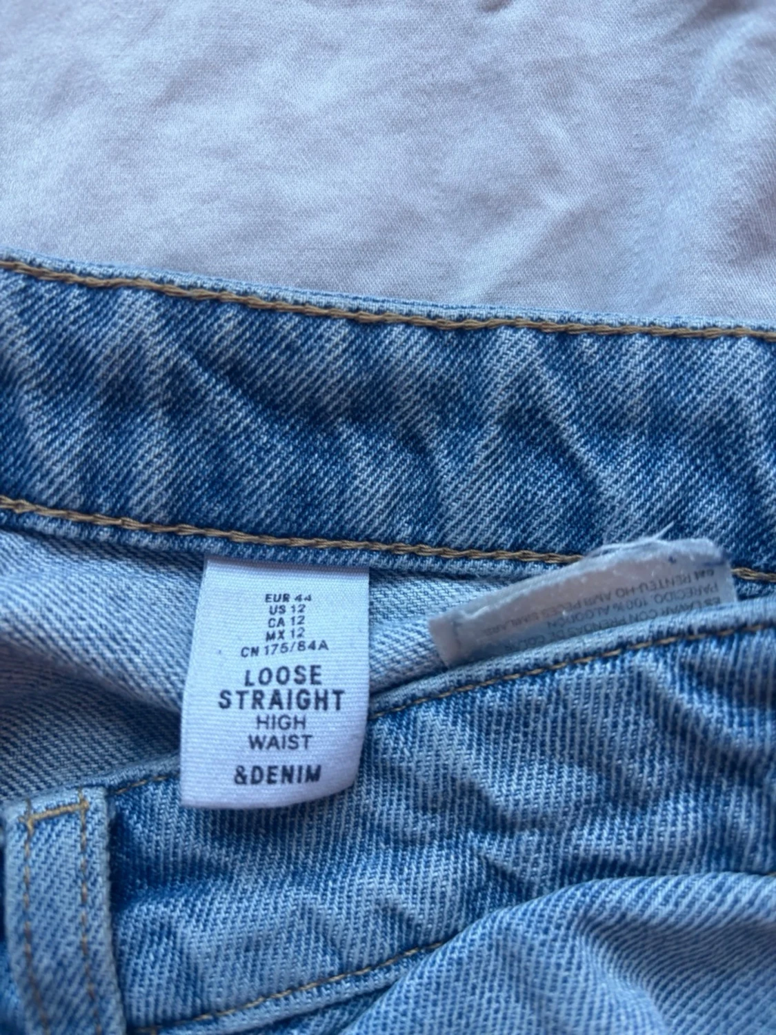 Ljusblå loose fit jeans från &Denim - 1
