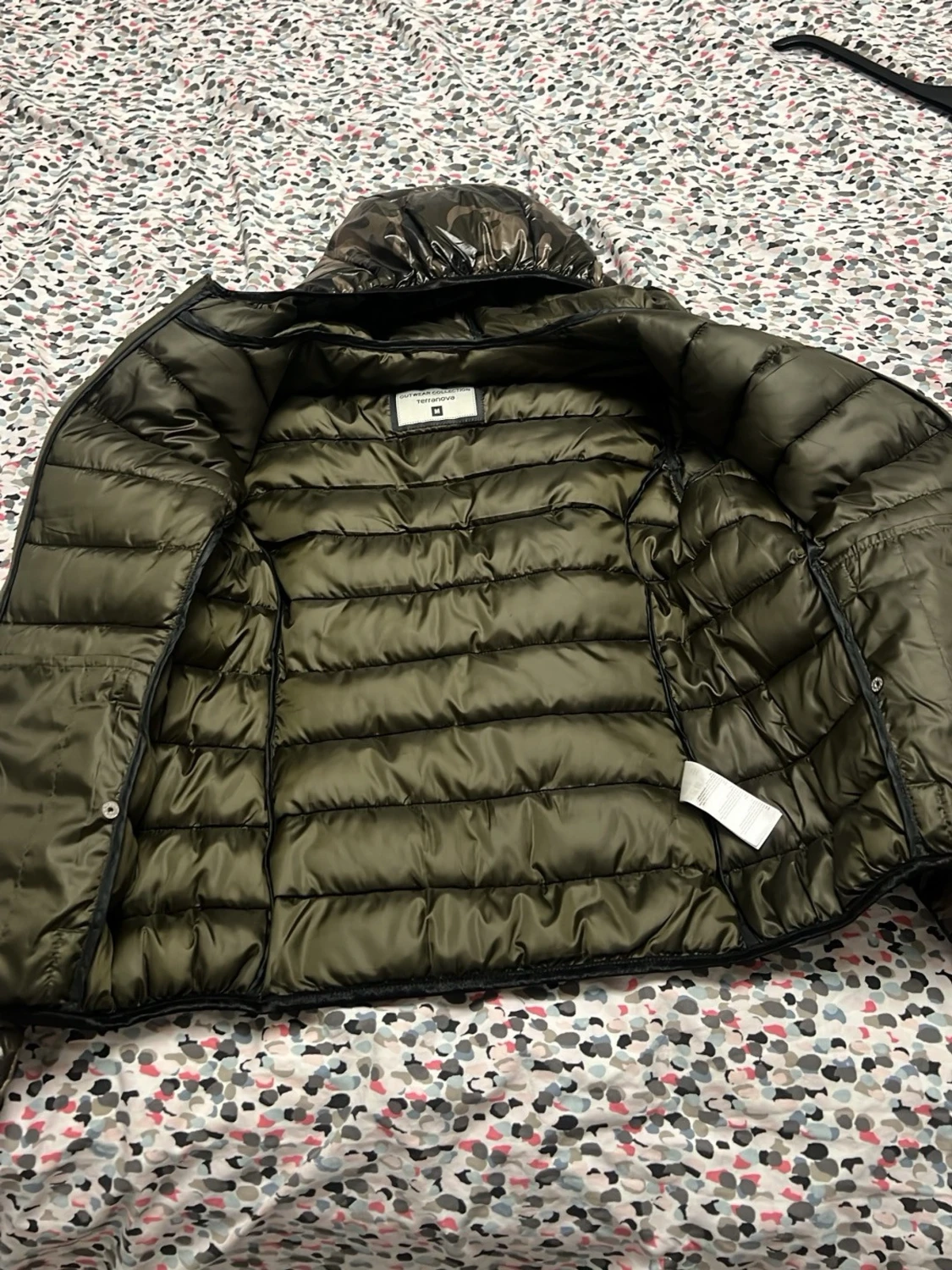 Kamo mönstrad dunjacka med huva - 1