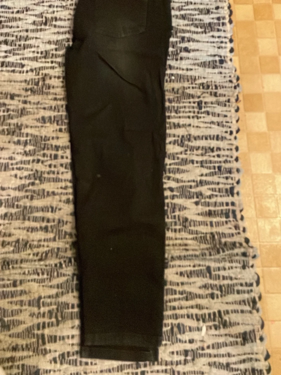 Svarta baggy & lite raka jeans med resårmidja - 3