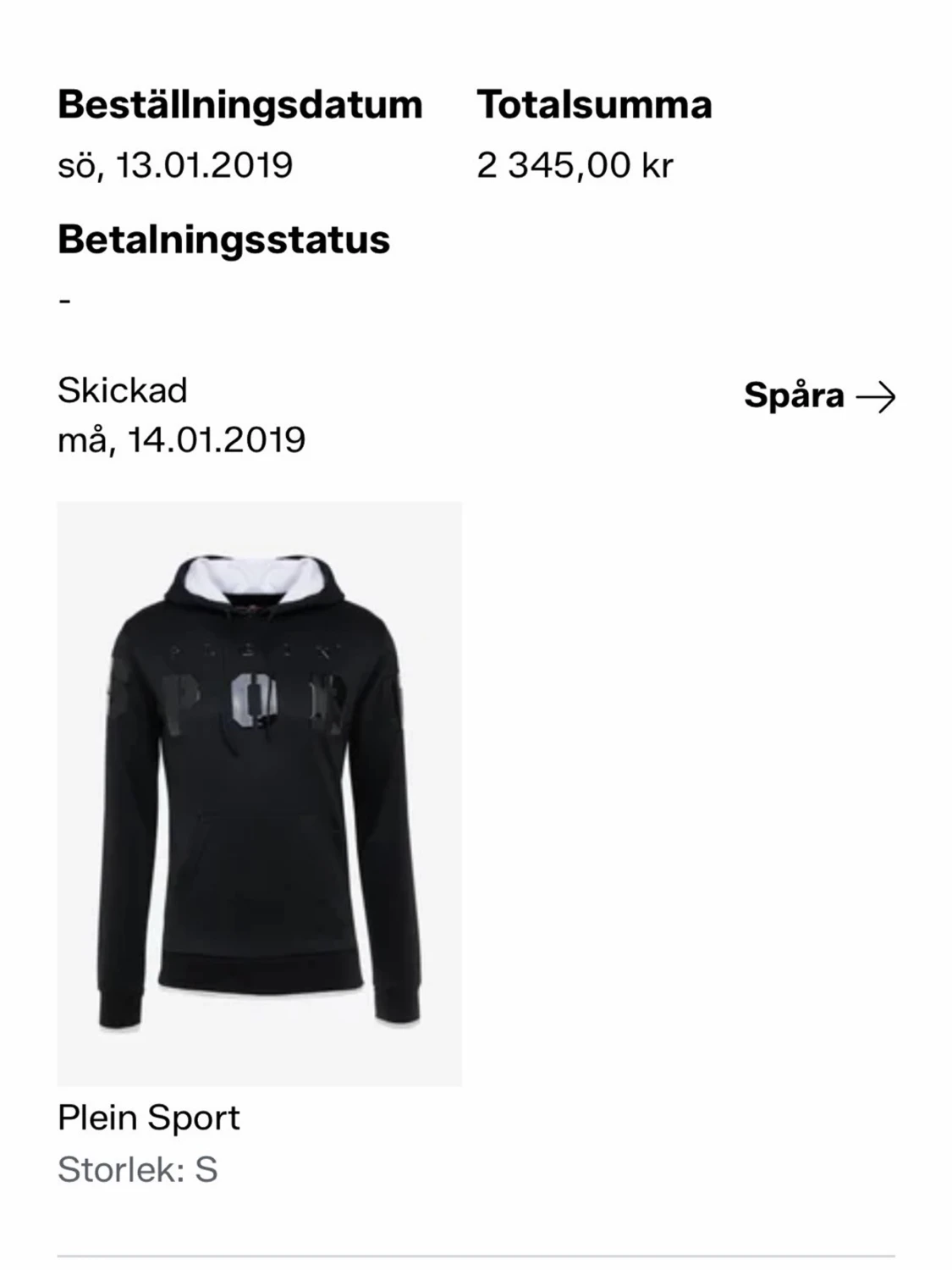 Svart hoodie från Plein Sport - 2