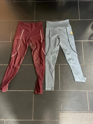 2 par leggings från Maya Delorez - 3 ridbyxor Maya delorez. Ok skick på röda och gråa, vita bra skick.