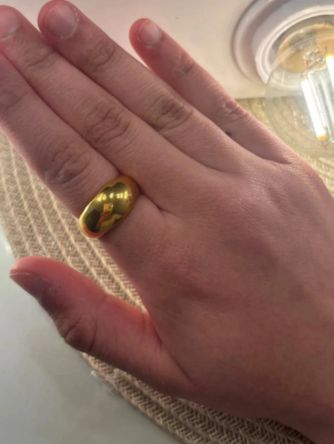 Chunky guldfärgad ring