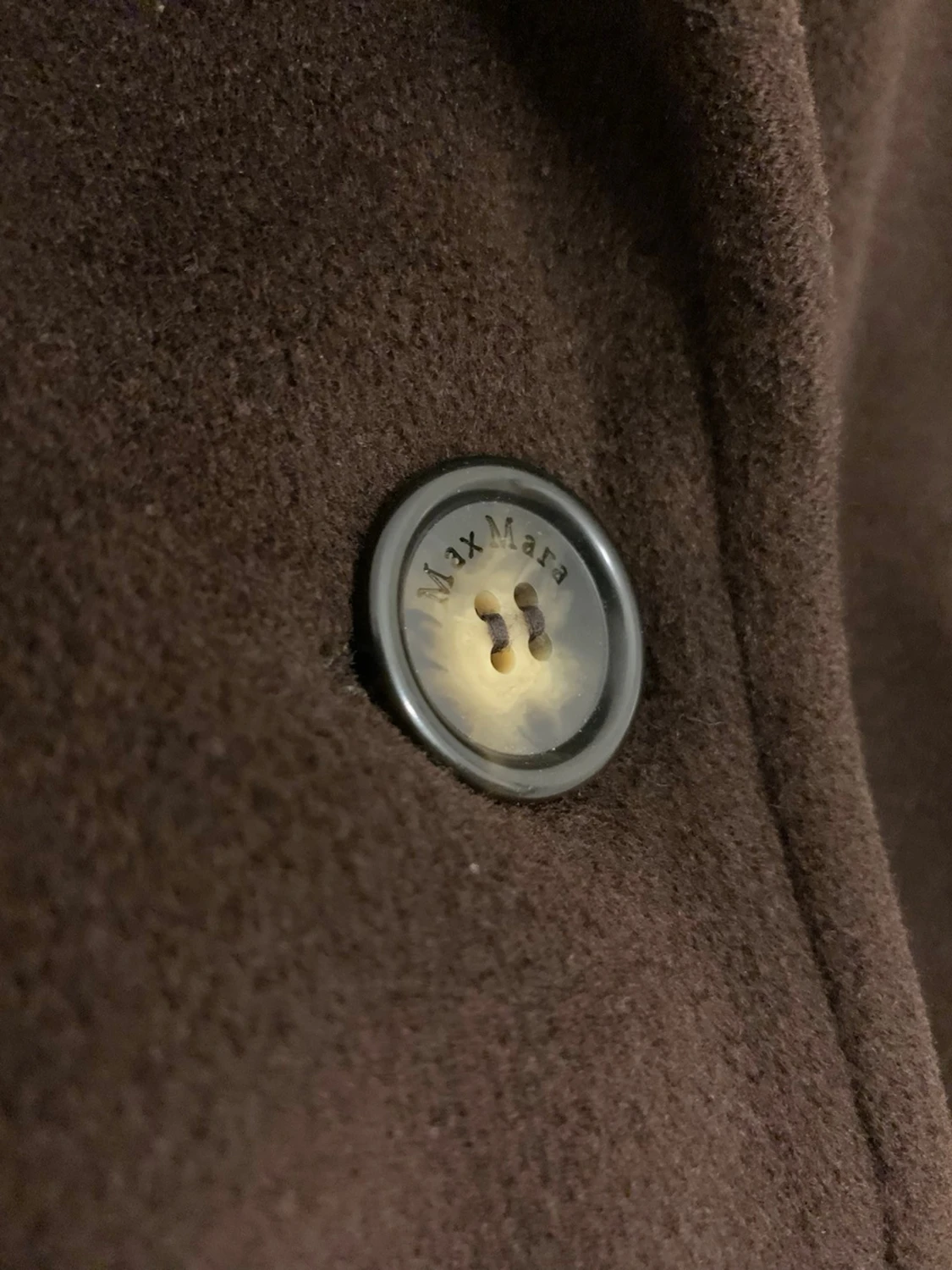 Mörkbrun vintage kappa från MaxMara - 2