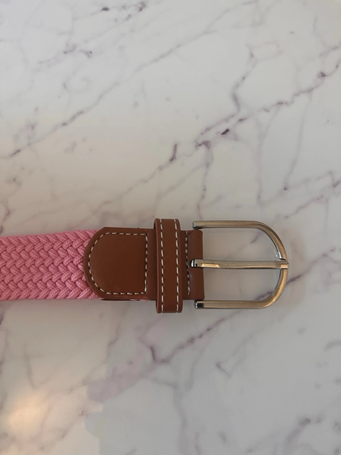 Rosa flätat bälte  - 2