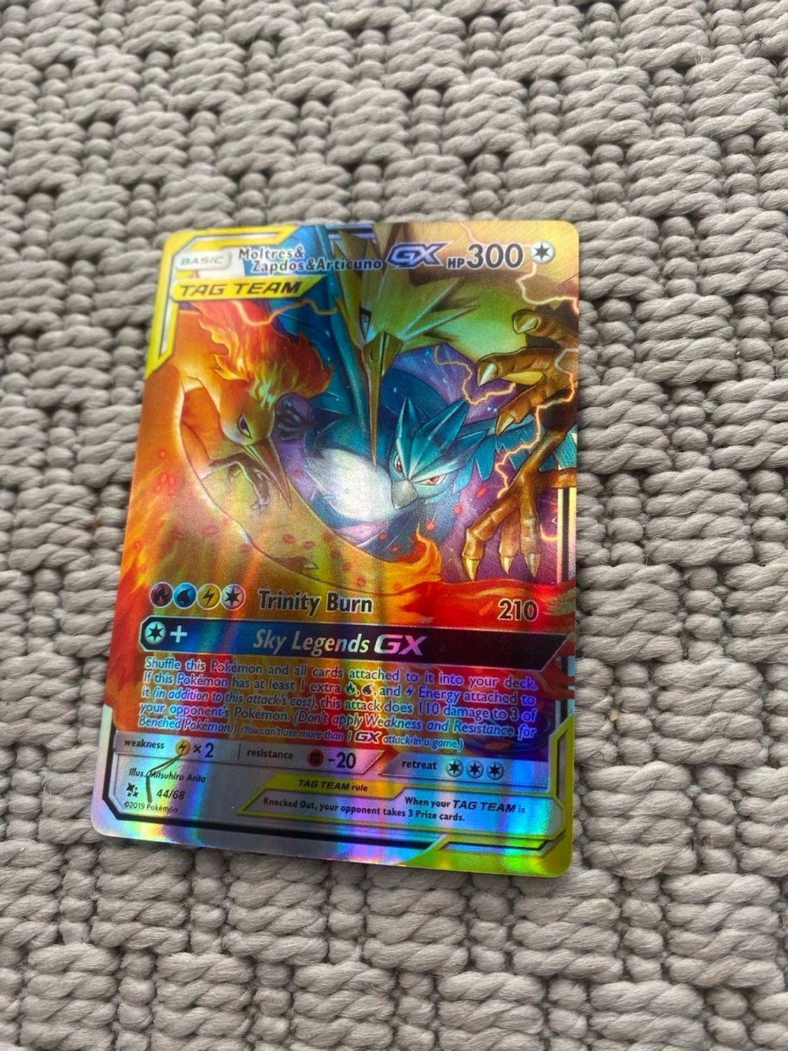 Pokémonkort Moltres Zapdos Articuno GX