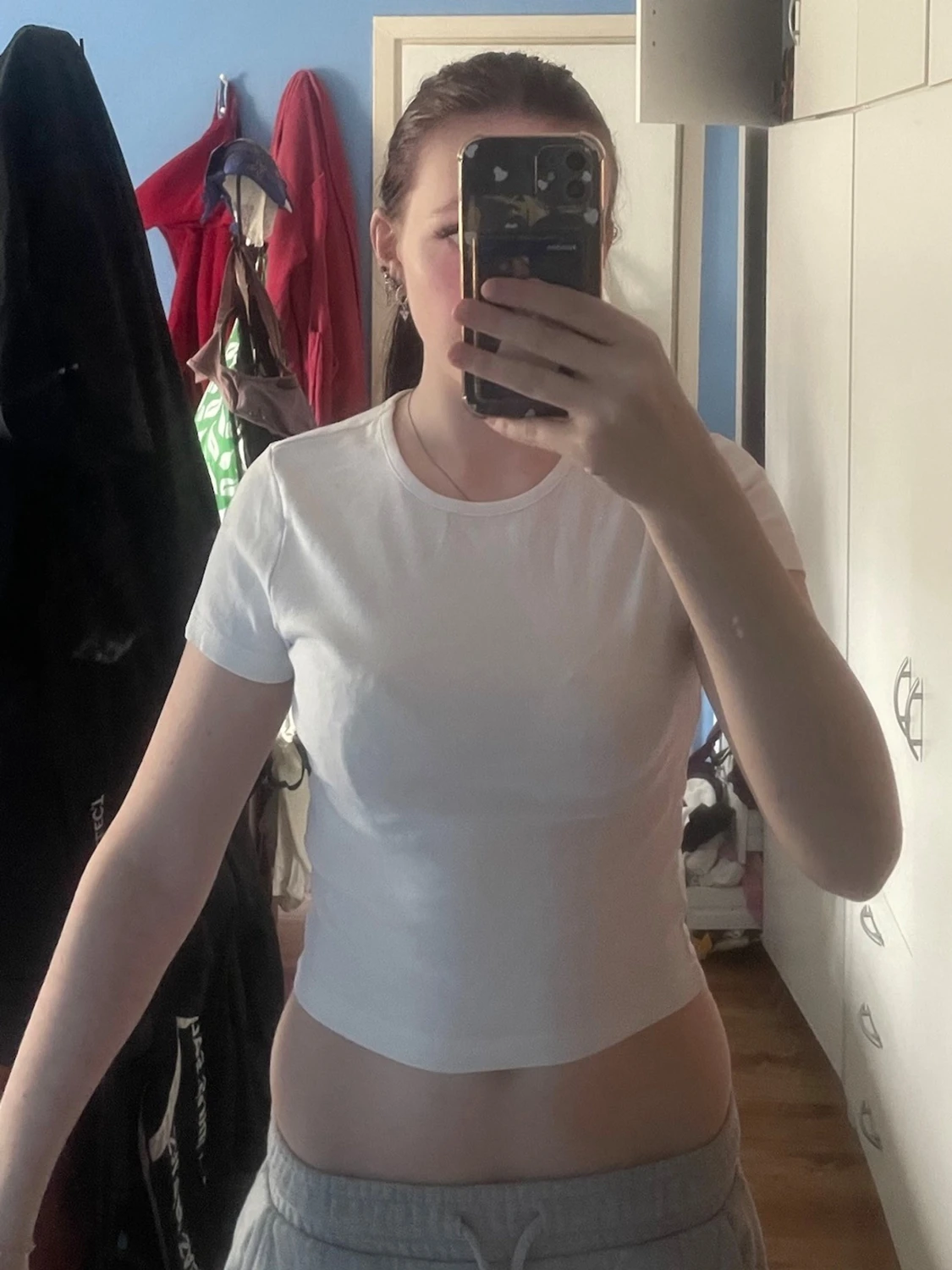 Vit basic t-shirt i bomull