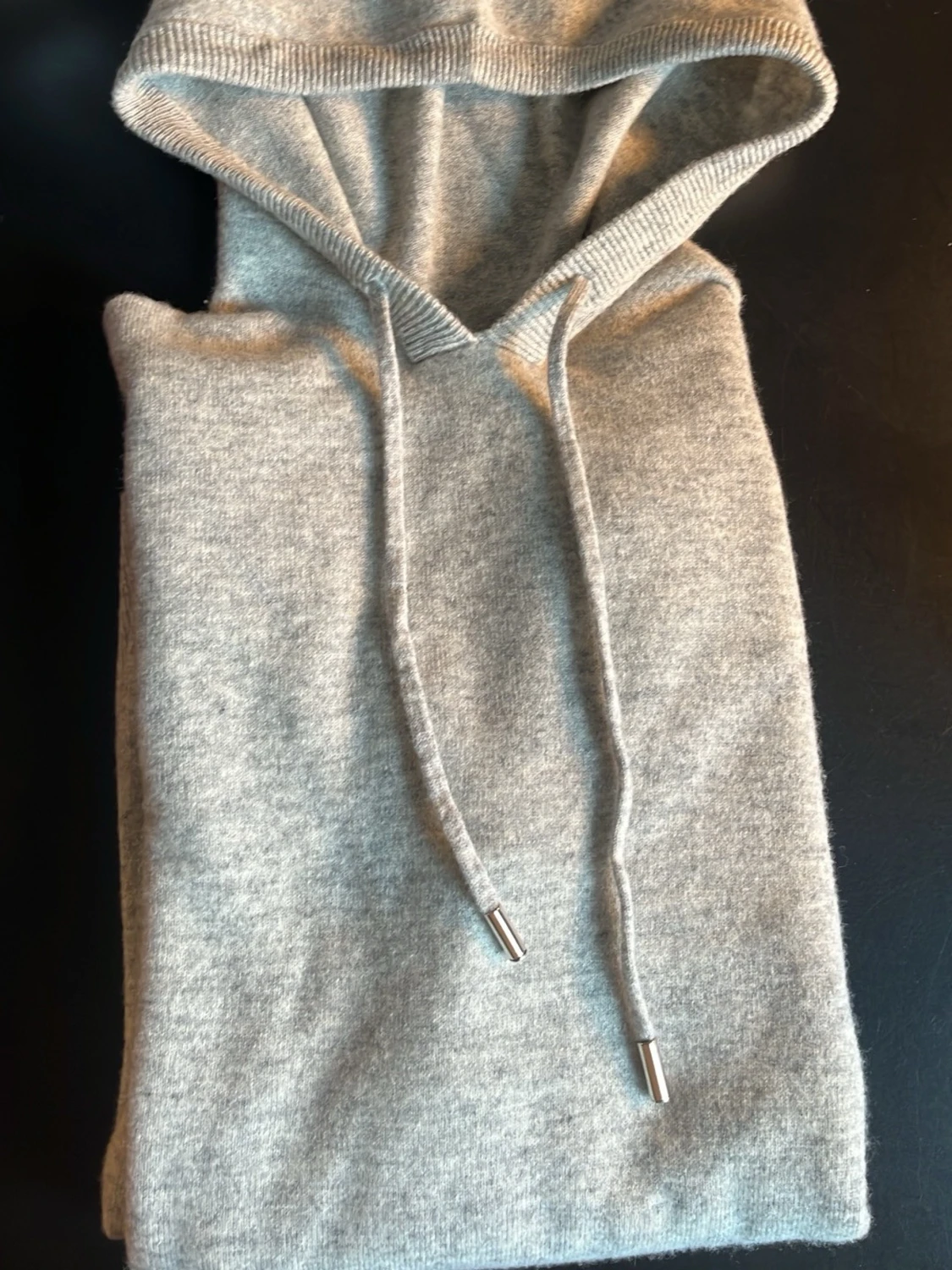 Ljusgrå Kashmir hoodie