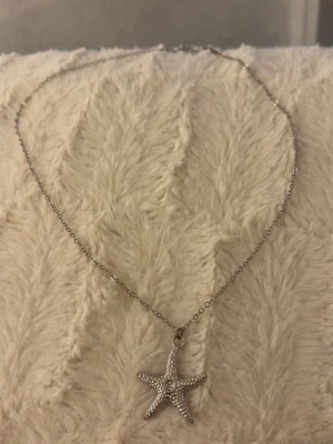 Silver halsband - Ett silvrigt halsband med en sjö stjärna på ‼️lite rostigt ‼️