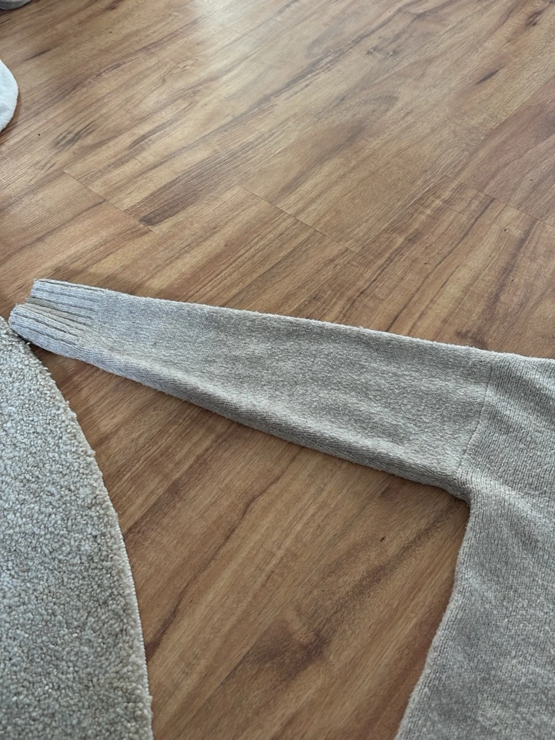 Beige oversized stickad tröja - 1