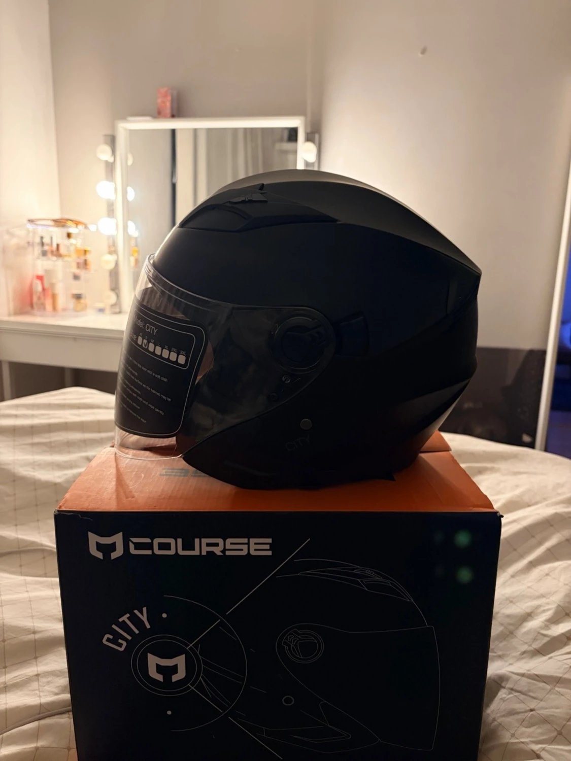 Svart MC-hjälm Course City - 4