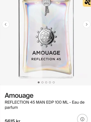 Amouage Reflection 45 Eau de Parfum - Lyxig parfym från Amouage, Reflection 45,      Säljer en ny äkta Amouage reflection 45 parfym.  Öppnad och sprayat cirka 2-3 gånger. Inte alls mer än det.  Detta är en gatekeeper!!  Riktigt unik för dig som klubbar på nätter eller är allmänt aktiv på kvällarna.   Noterna hittar ni på hemsida fragrantica.