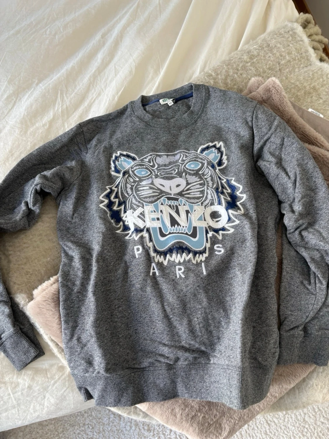 Grå Kenzo sweatshirt med tigertryck