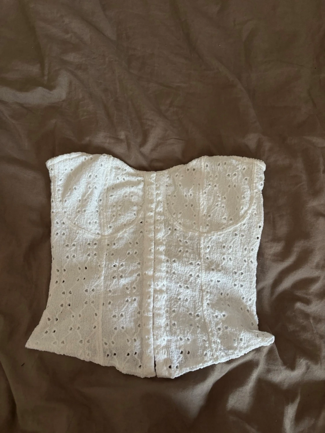 Vit korsett topp - 1