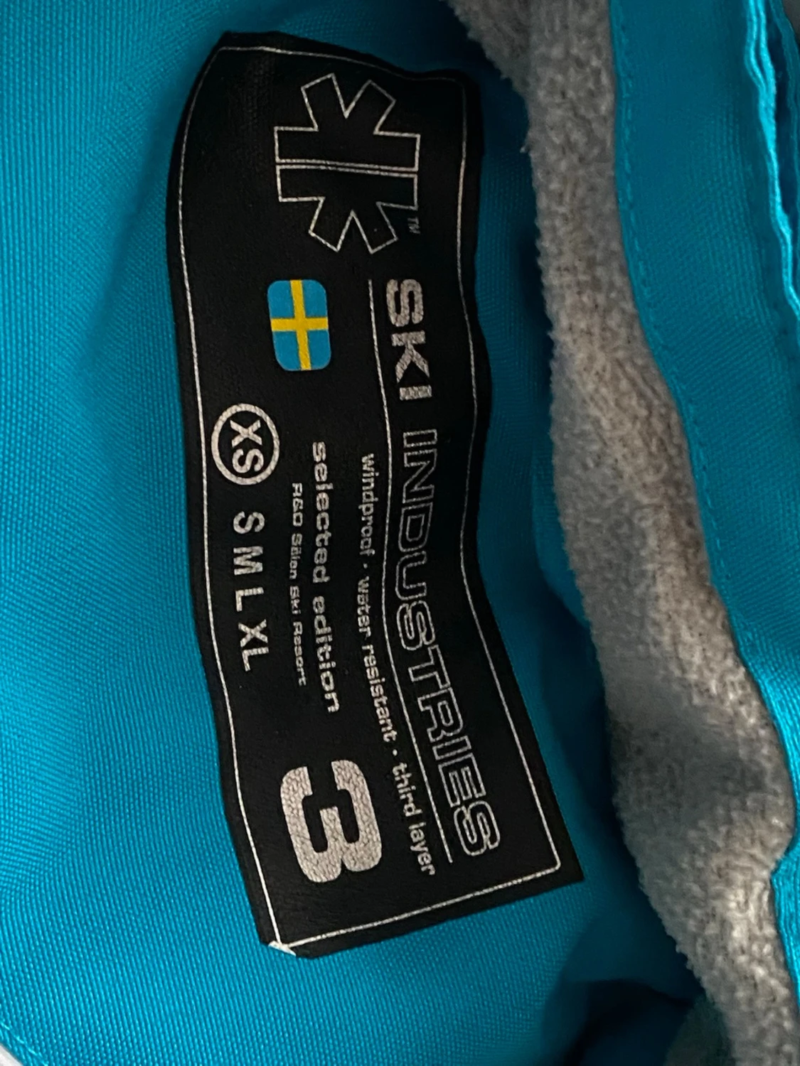 Blått skidset med jacka och byxor - 4