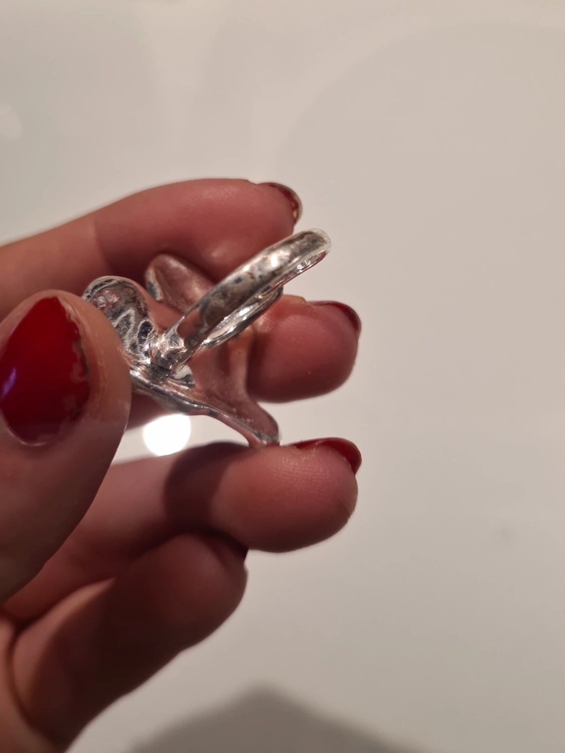 Pilgrim silvrig ring med hjärta - 3