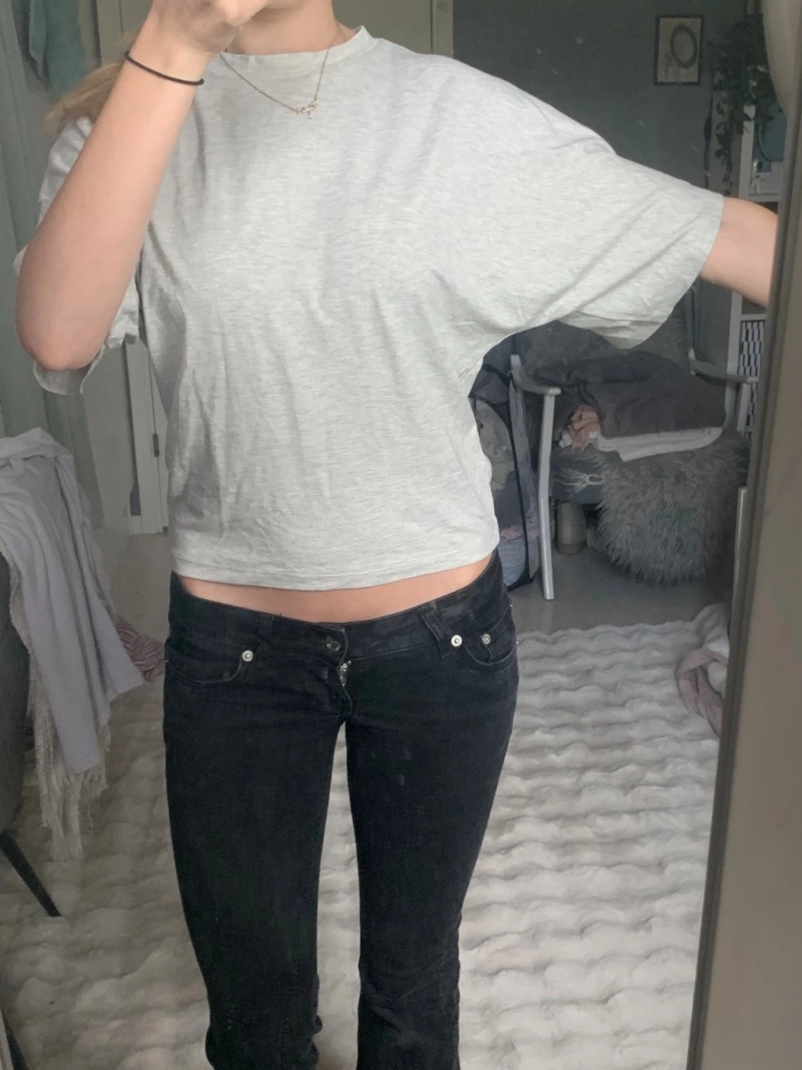 Grå basic t-shirt - 2