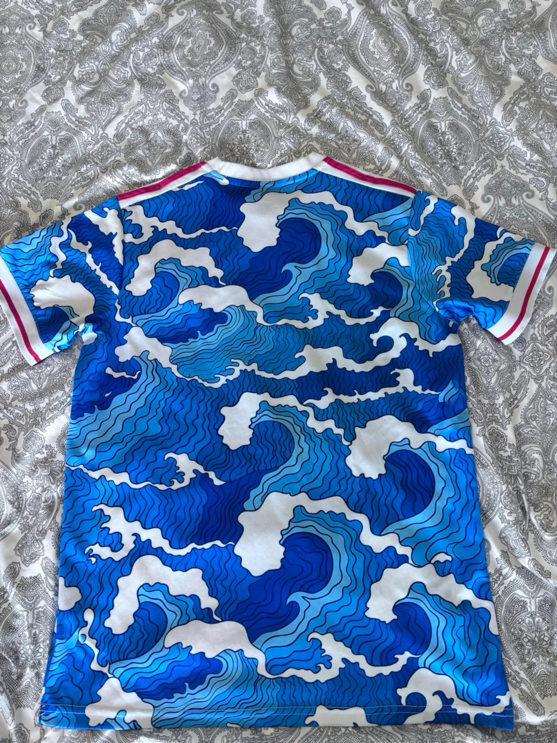 Adidas x Stüssy Japan blå mönstrad tröja - 1