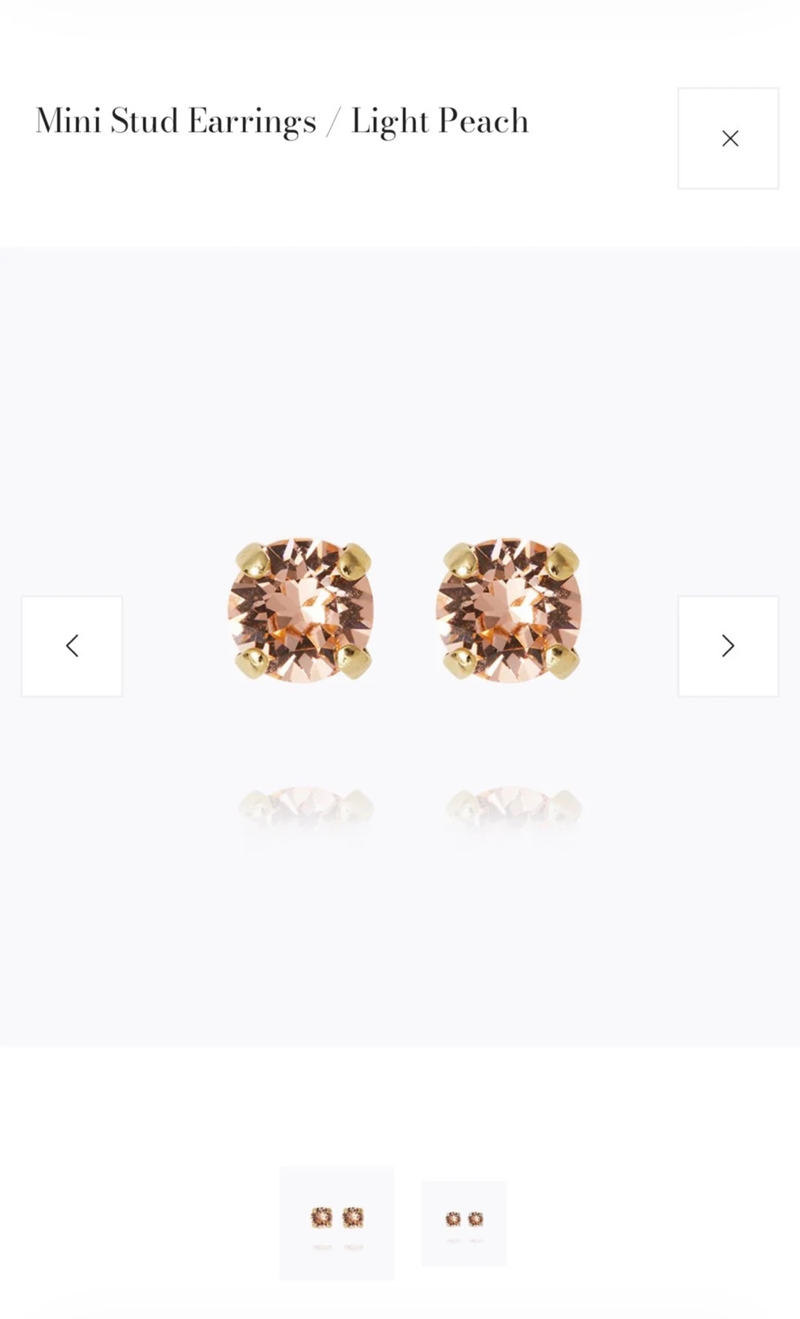 Mini stud örhängen light peach från Caroline Svedbom