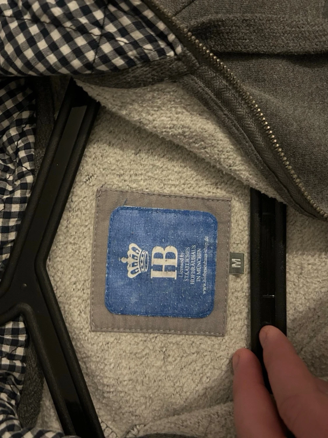 Grå HB München zip hoodie - 1