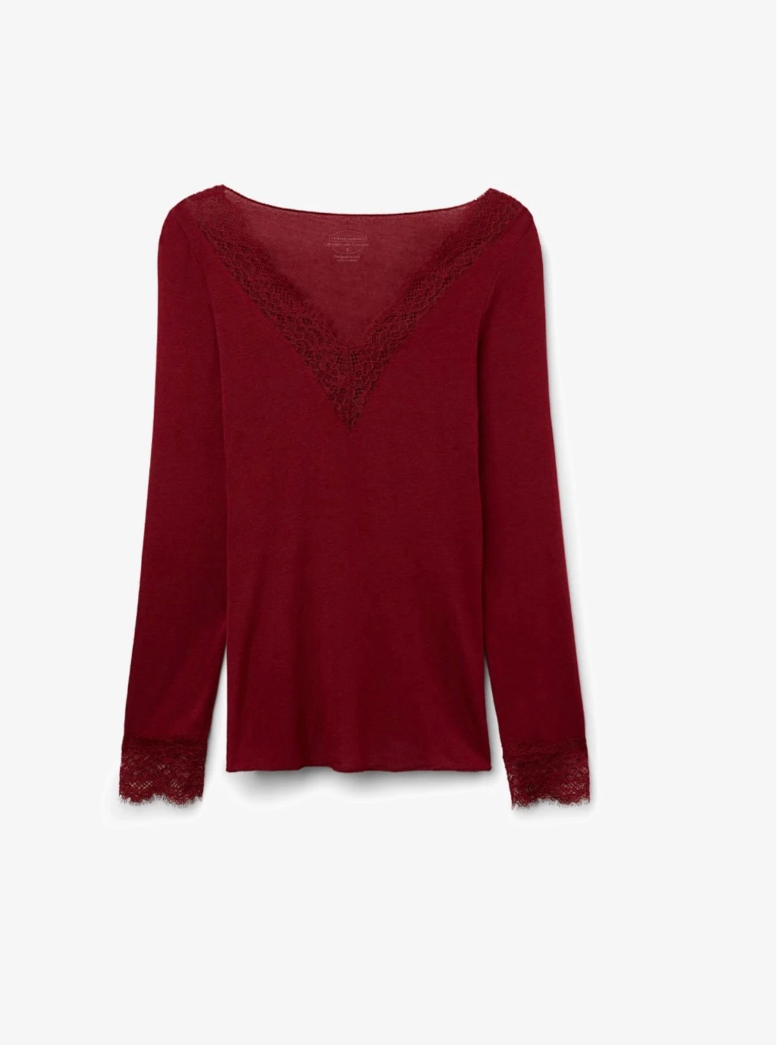 Vinröd långärmad intimissmi