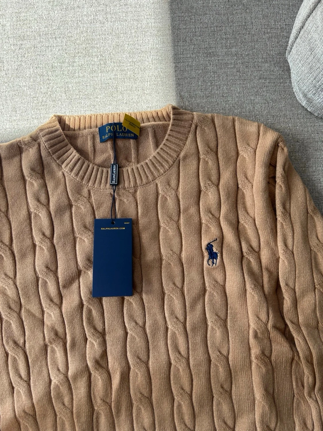 Beige kabelstickad tröja Polo Ralph Lauren - 1