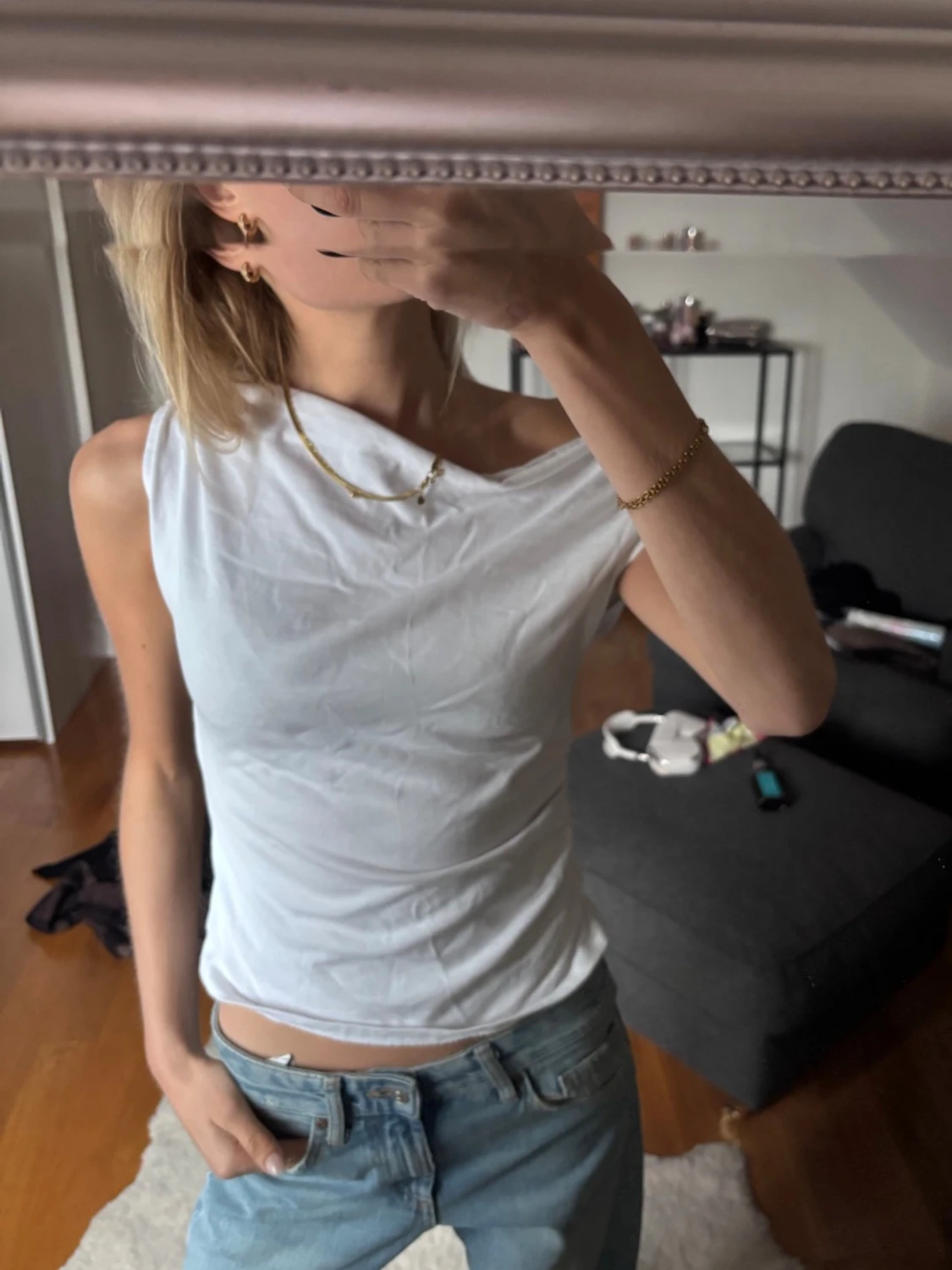 Vit offshoulder topp - 2