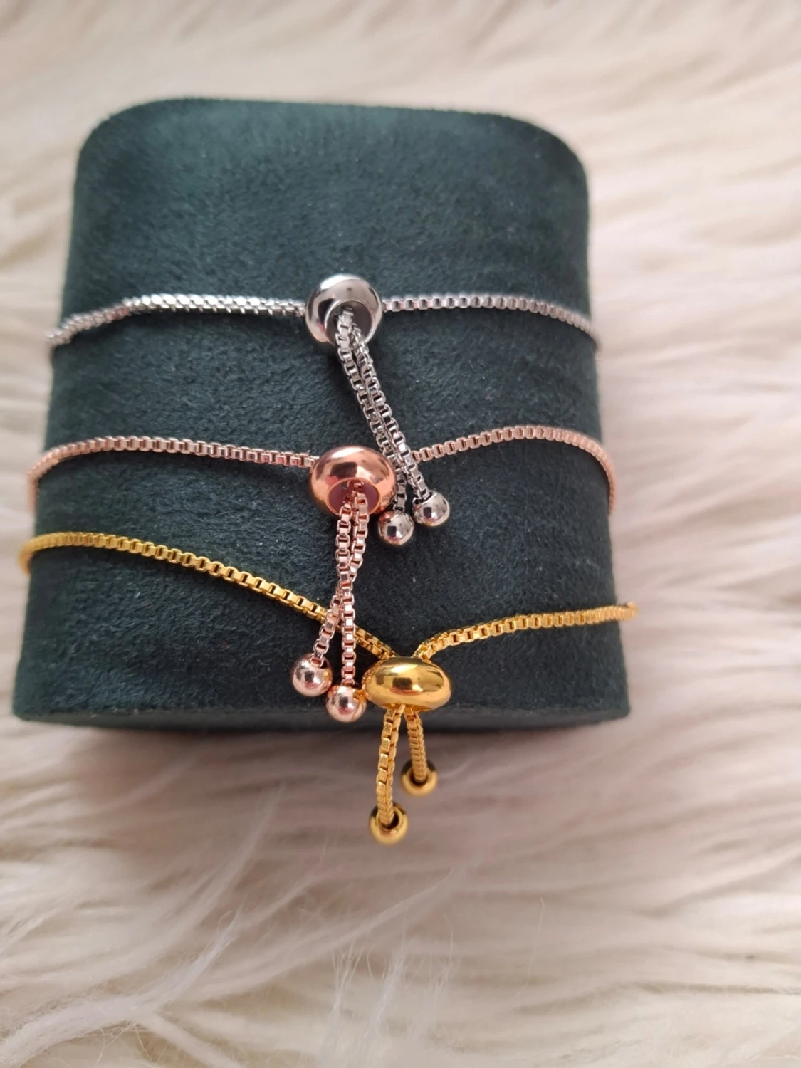 Set med 3 eleganta armband – Guld-, silver- & roséguldsfärgad finish – NYTT! - 2