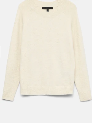 Beige stickad tröja från H&M - Mysig beige stickad tröja från H&M med rund halsringning och långa ärmar. Tröjan har en enkel och klassisk design med ribbade muddar vid ärmslut och nederkant. Perfekt för lager på lager och passar till det mesta. Har knot på tröjan men syns inte jättemycket