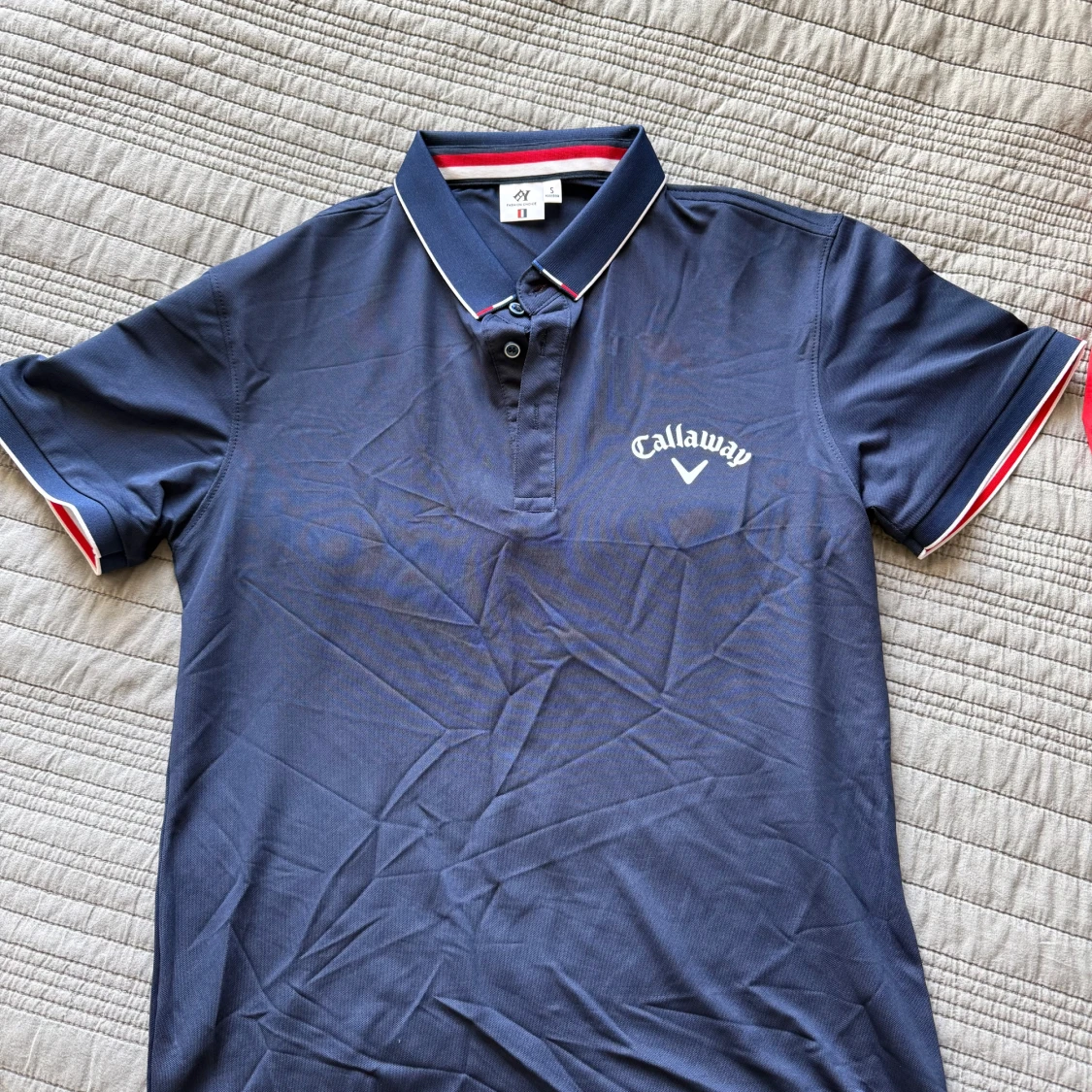 Mörkblå Callaway pikétröja rep