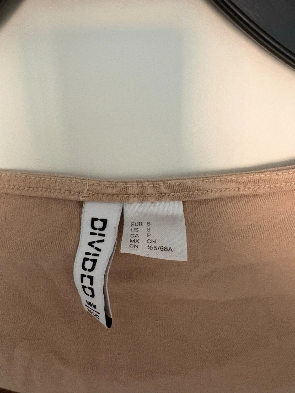 Beige croppad långärmad topp - 2