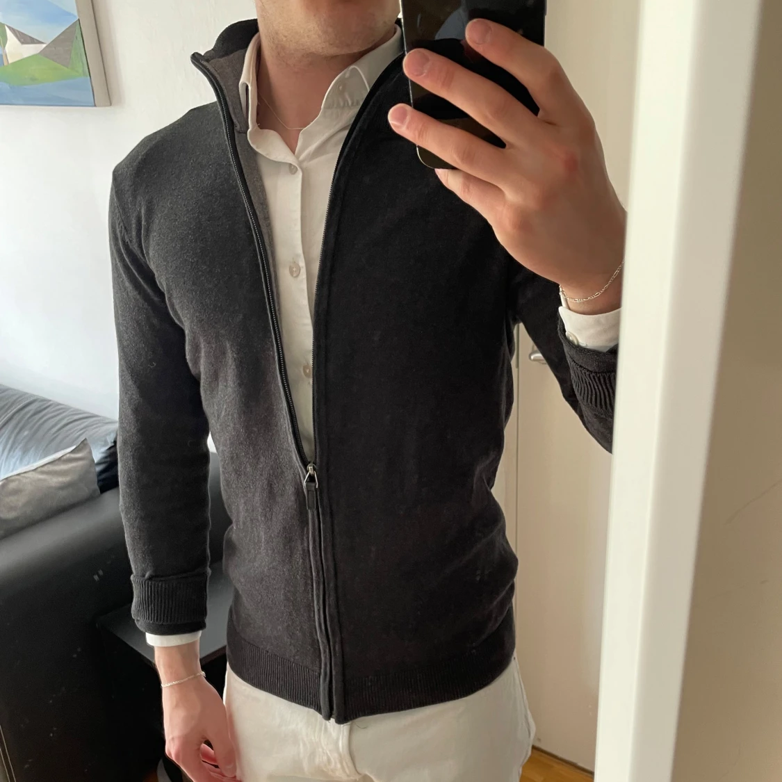Mörkgrå kofta från Tom Tailor