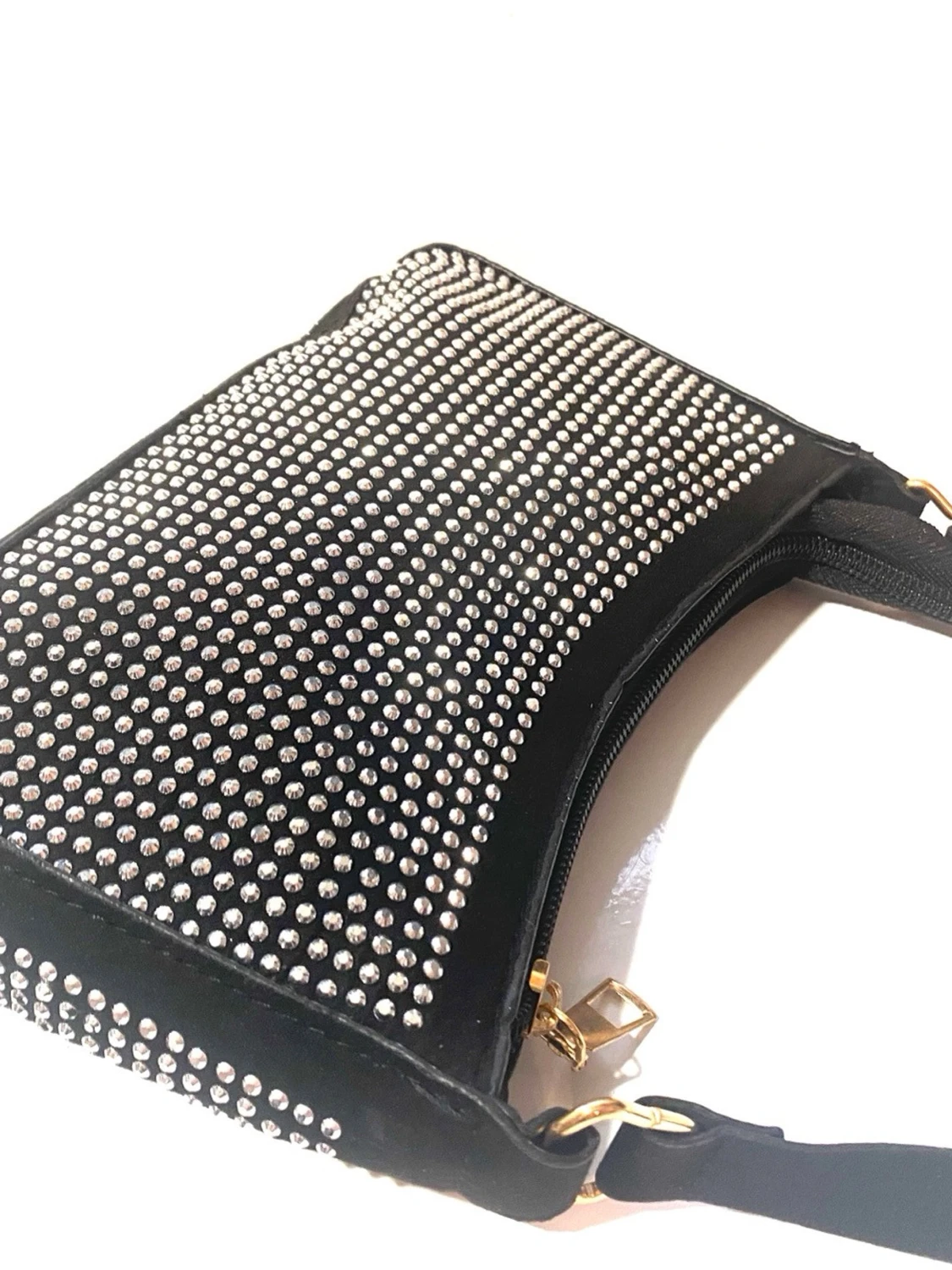 Handväska med strass stenar  - 1