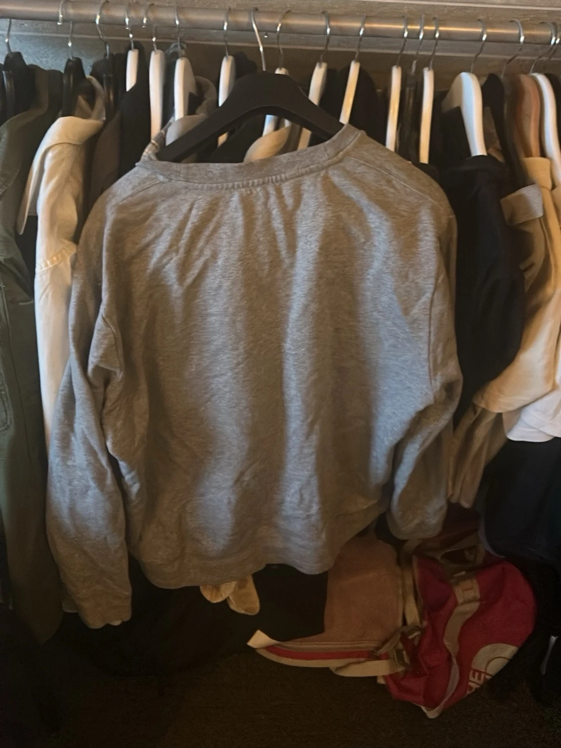 Grå basic sweatshirt - 1
