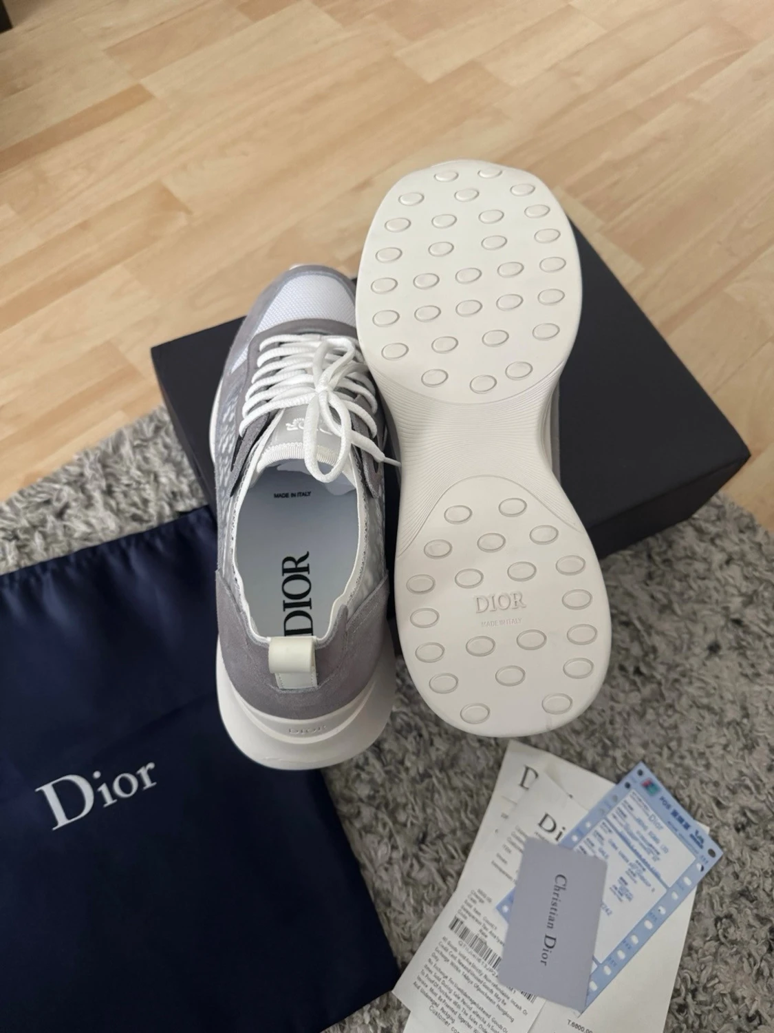 Gråa Dior sneakers med monogram - 2