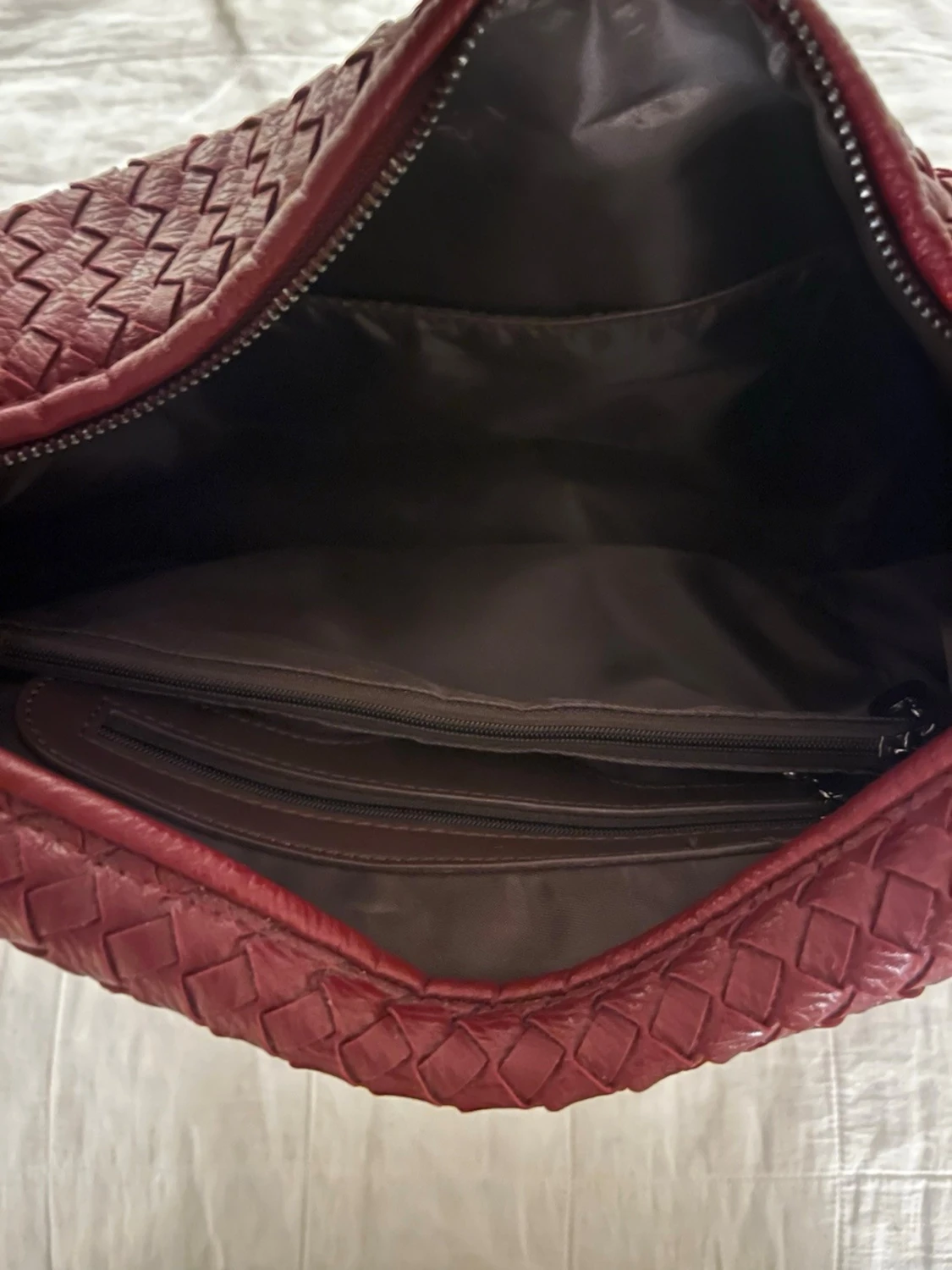 Röd flätad väska - 3