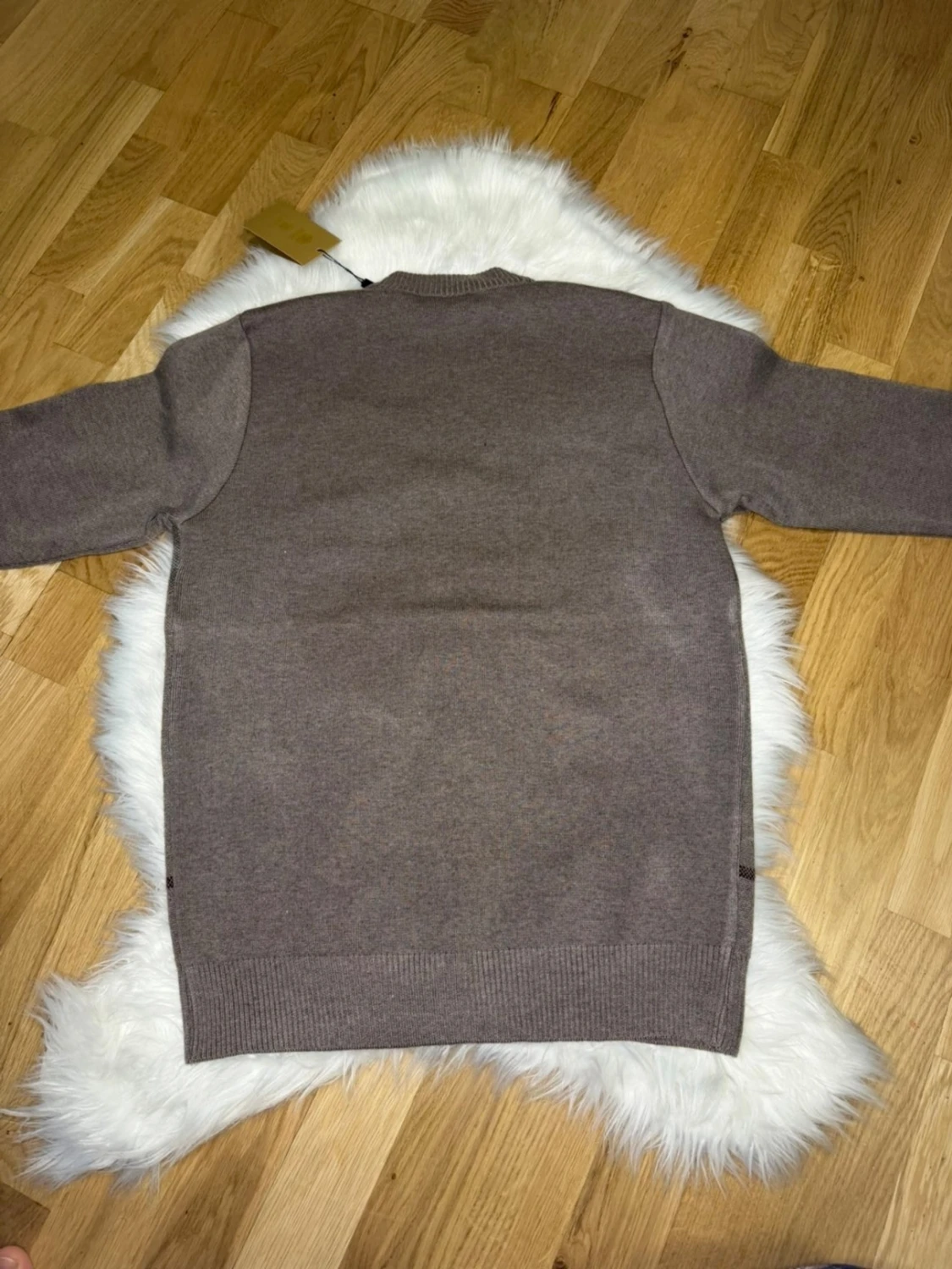 Brun stickad tröja Burberry stl. M - 3