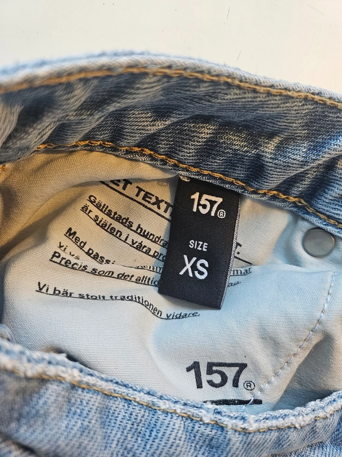  ljusblå raka jeans - 4