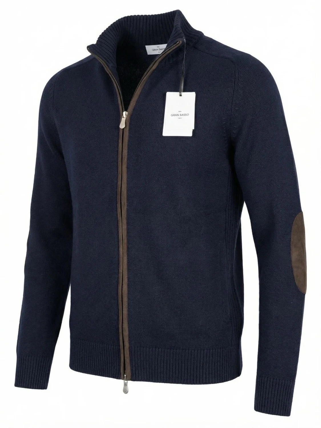 Marinblå ziptröja Gran Sasso - 1