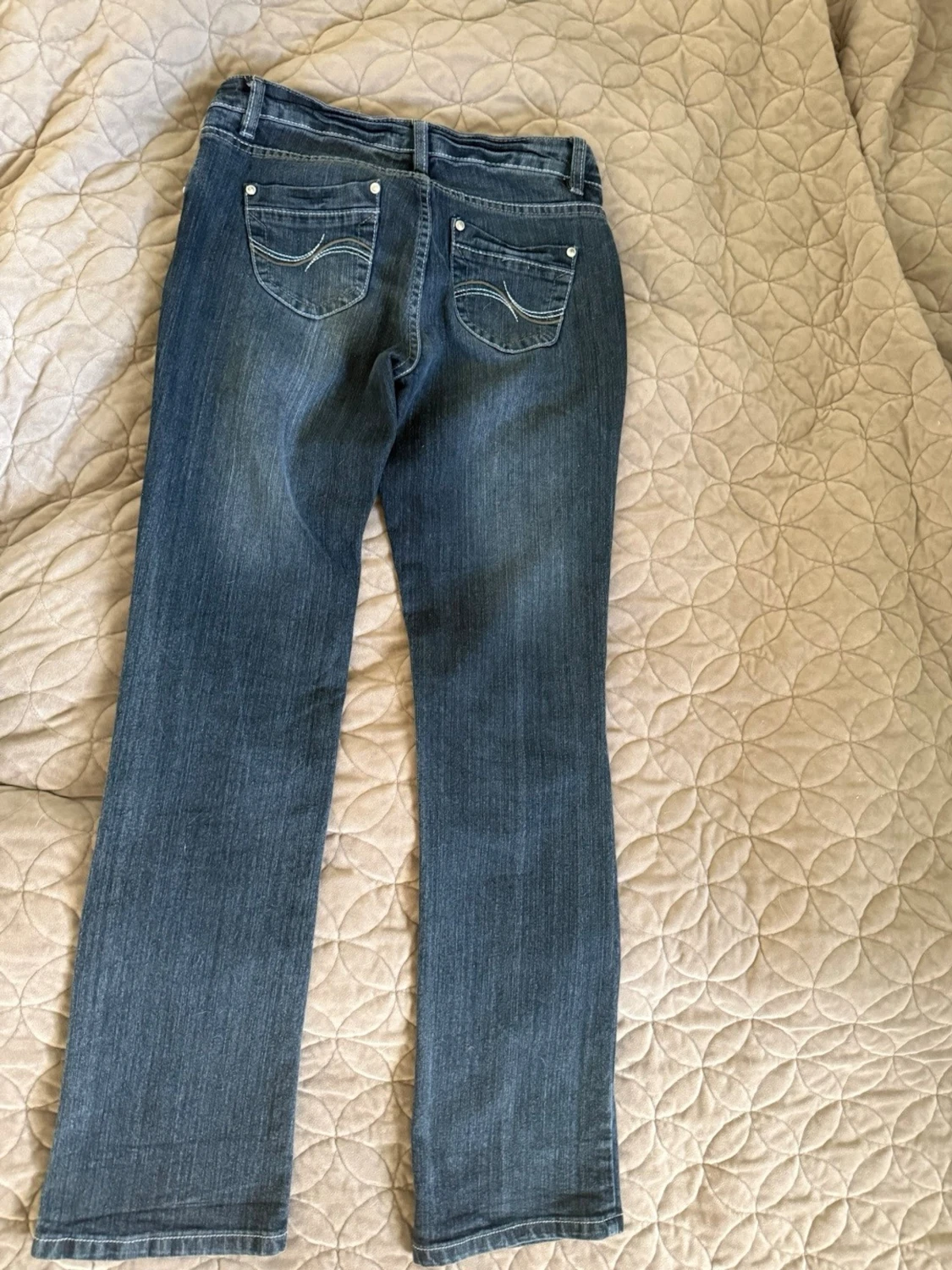 Blå bootcut jeans från Outfit Fashion - 2