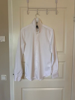 Skjorta - Vit skjorta, Dressmann, S, Slim fit