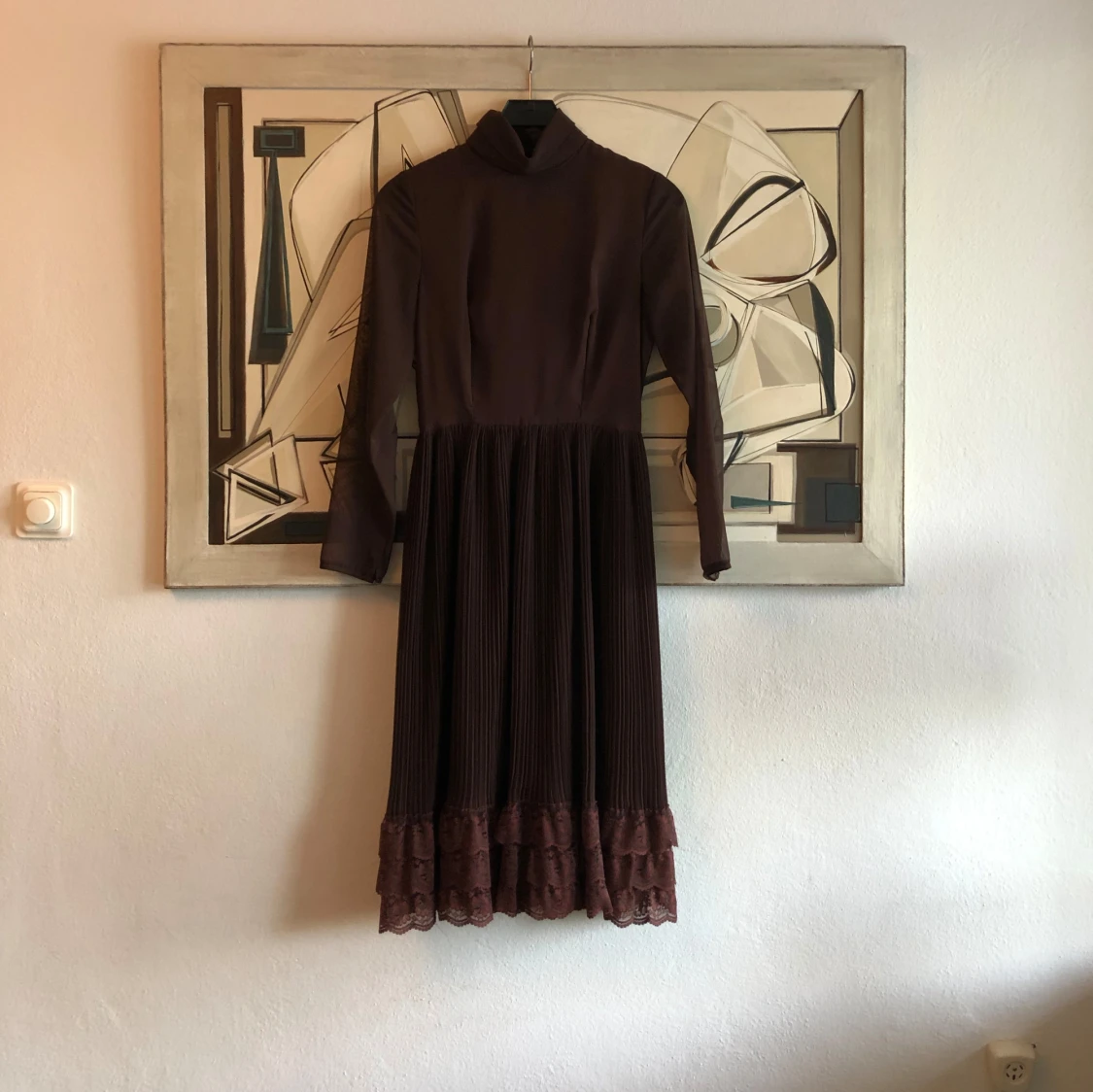 Brun vintage klänning
