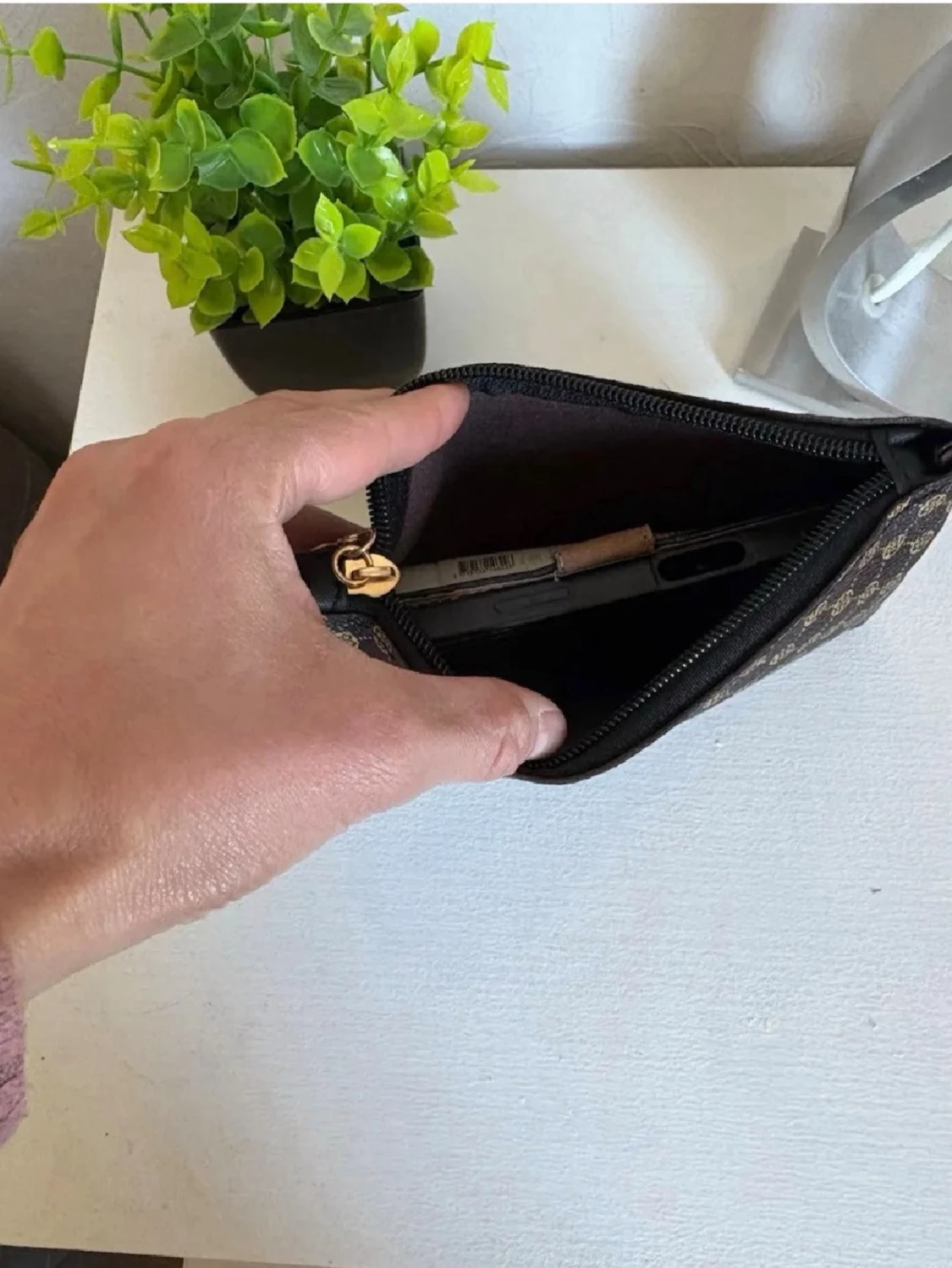 Brun mönstrad Kuvertväska   - 1