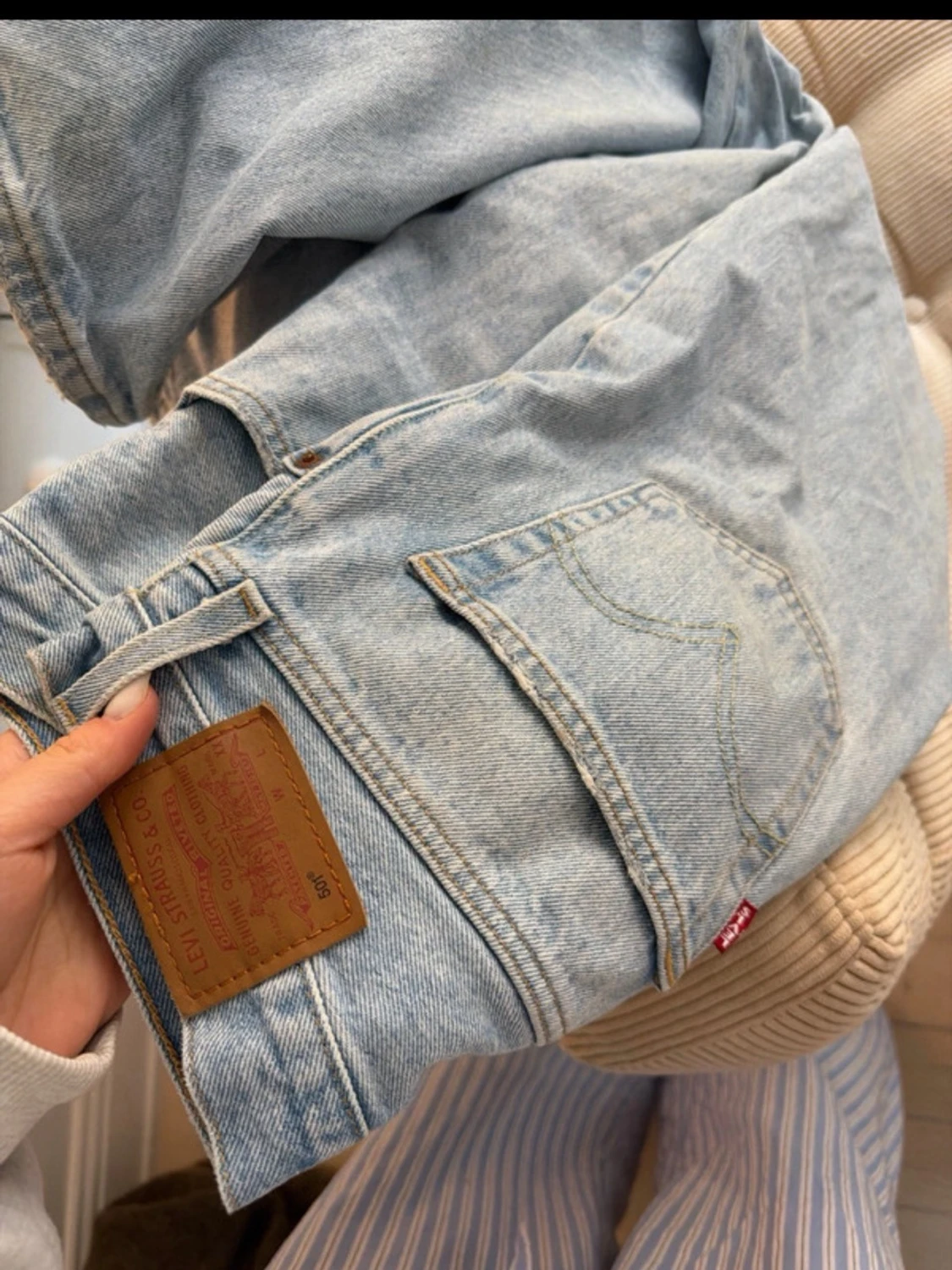 Ljusblå raka jeans Levi’s  - 4