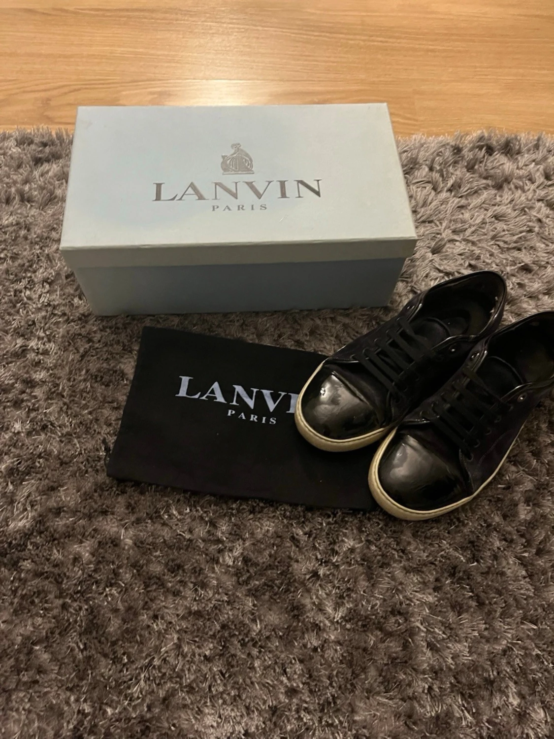 Svarta Lanvin sneakers med vit sula - 2