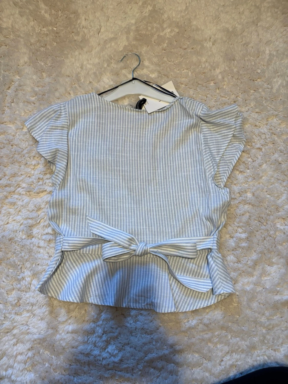 Vit och blå randig topp - 3
