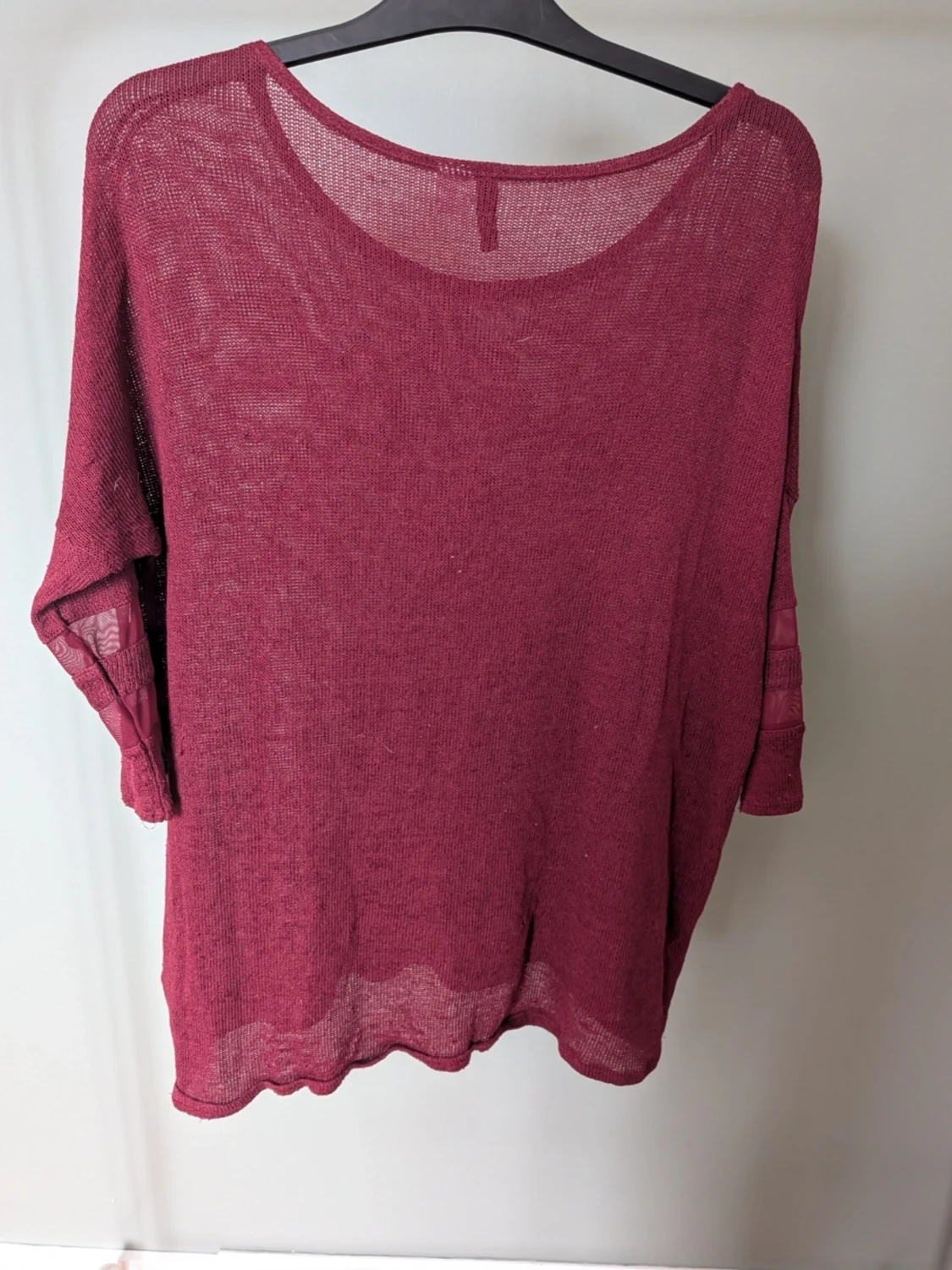 Vinröd topp med tryck från H&M - 5