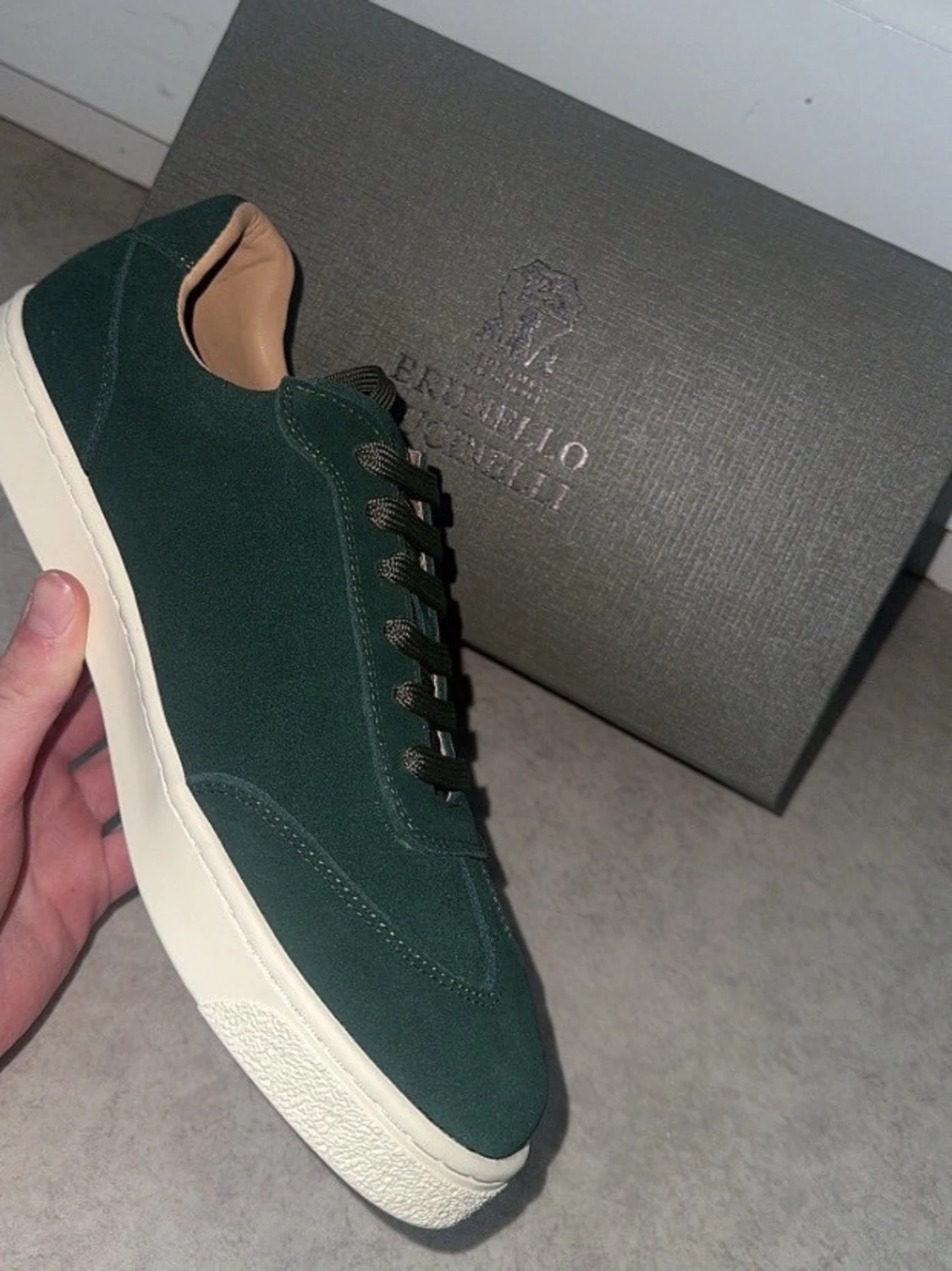 Mörkgröna sneakers Brunello Cucinelli - 1