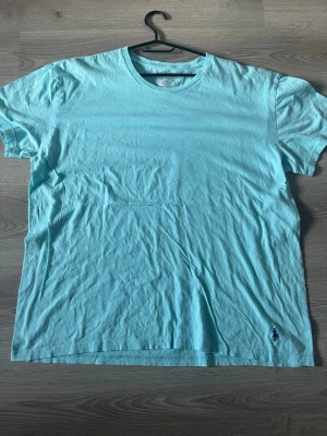 Turkos t-shirt från Polo Ralph Lauren - Säljer en turkos t-shirt från Polo Ralph Lauren i klassisk passform. T-shirten är tillverkad i 100% bomull och har korta ärmar samt den ikoniska Polo-loggan broderad i mörkblått vid nederkanten. Perfekt för dig som gillar stilrena basics.