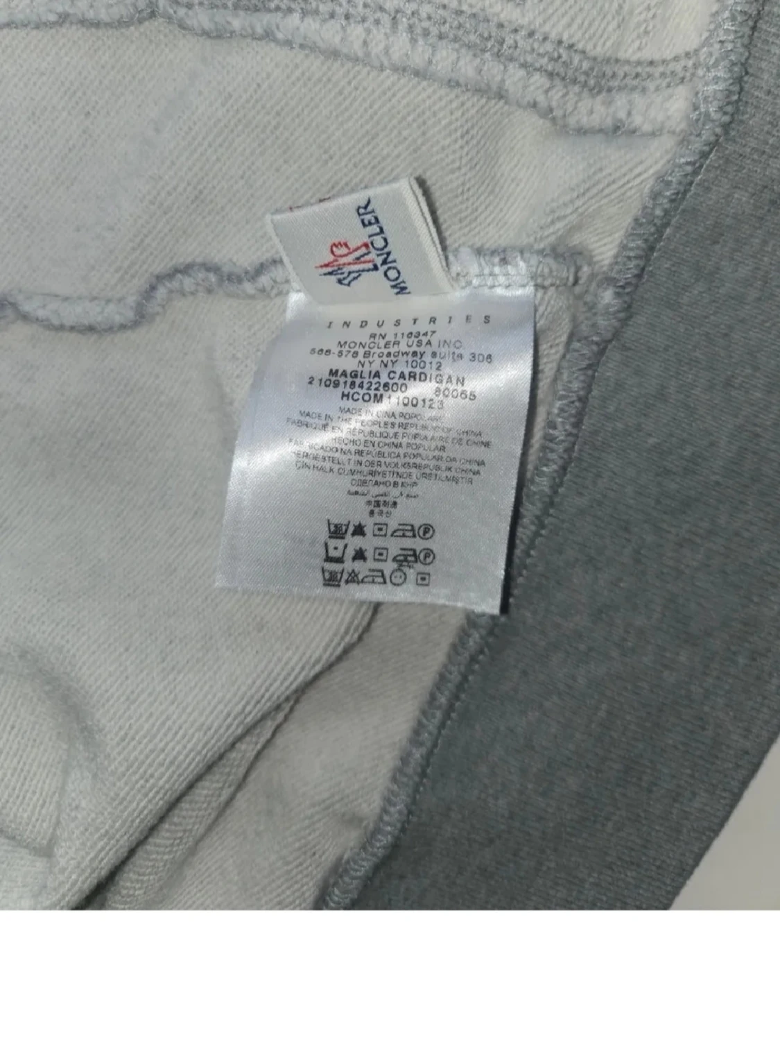 Grå zip hoodie från Moncler M/S - 4