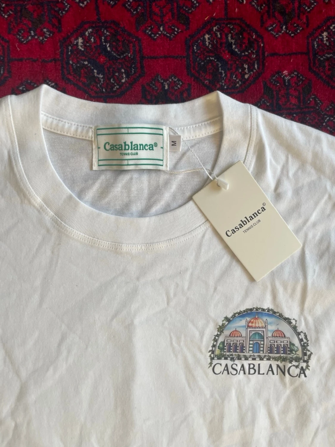 Vit Casa Blanca t-shirt med tryck - 3
